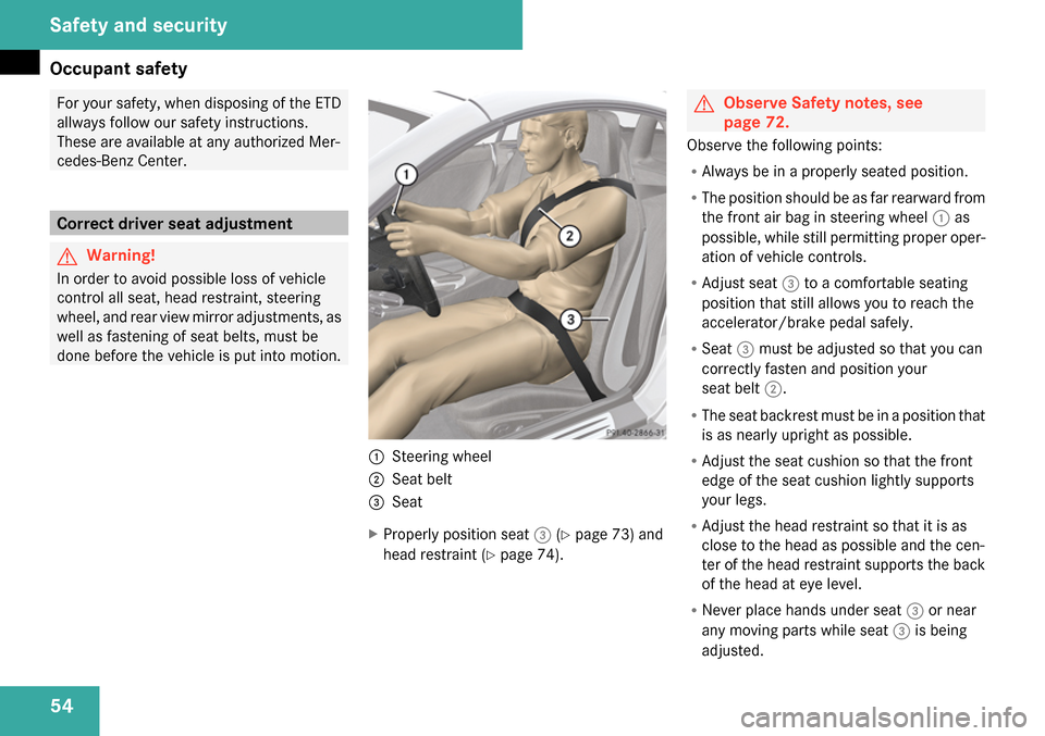MERCEDES-BENZ SLK280 2009 R171 Owners Manual 