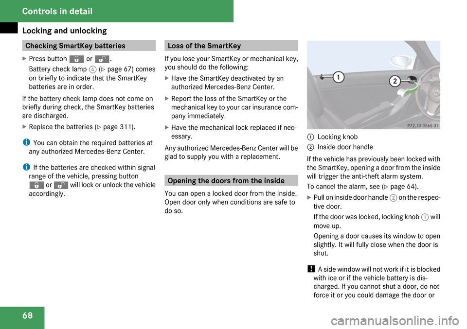 MERCEDES-BENZ SLK280 2009 R171 Owners Manual 