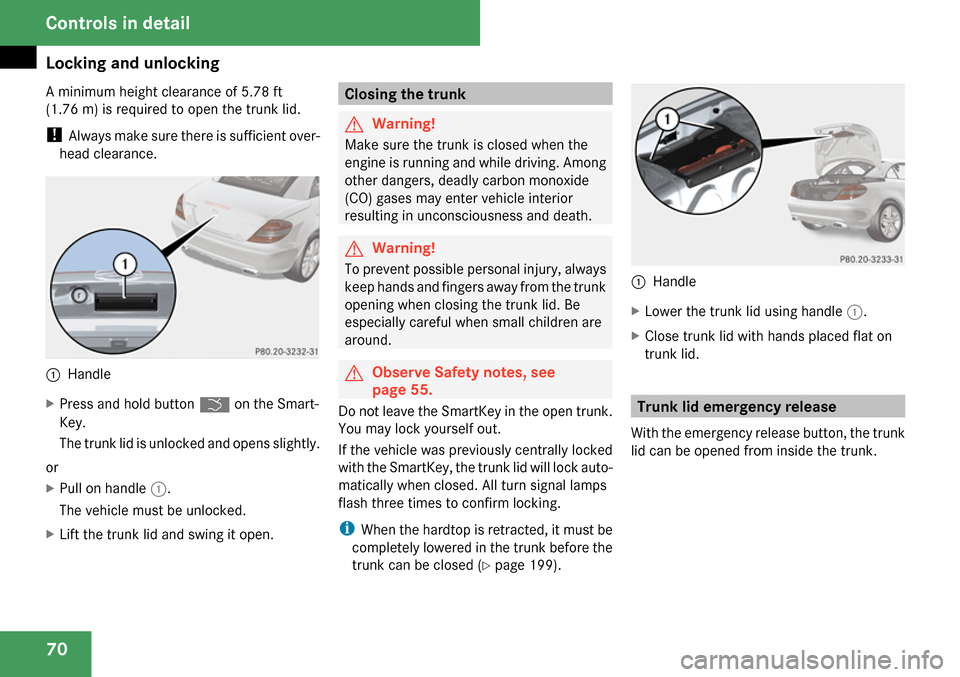 MERCEDES-BENZ SLK280 2009 R171 Owners Manual 