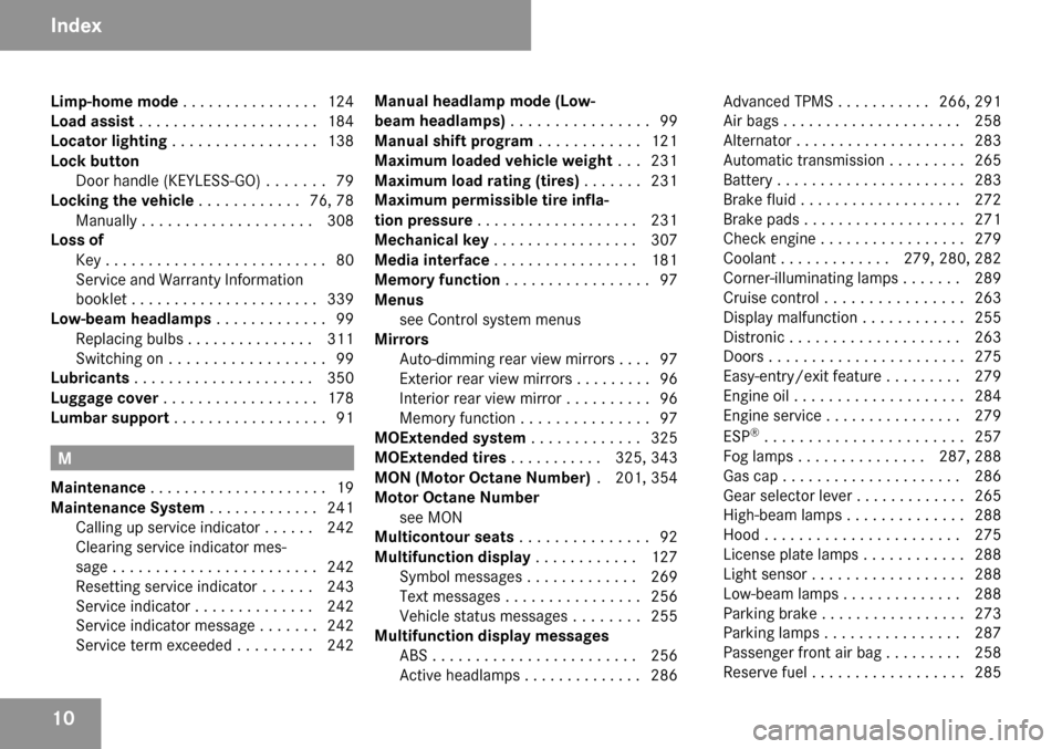 MERCEDES-BENZ SL65AMG 2009 R230 Owners Manual 