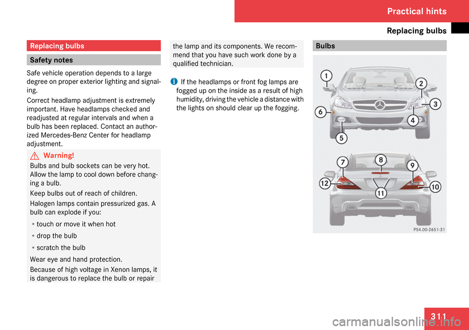 MERCEDES-BENZ SL65AMG 2009 R230 Owners Manual 