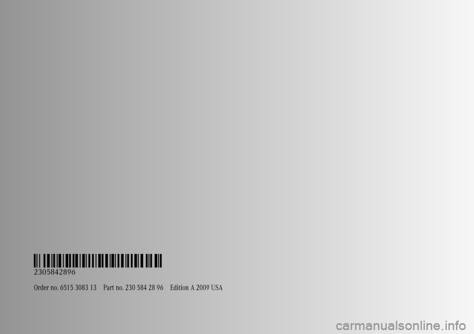 MERCEDES-BENZ SL65AMG 2009 R230 Owners Manual 
