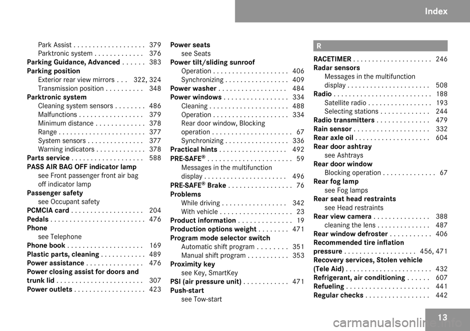 MERCEDES-BENZ S65AMG 2009 W221 Owners Manual 
