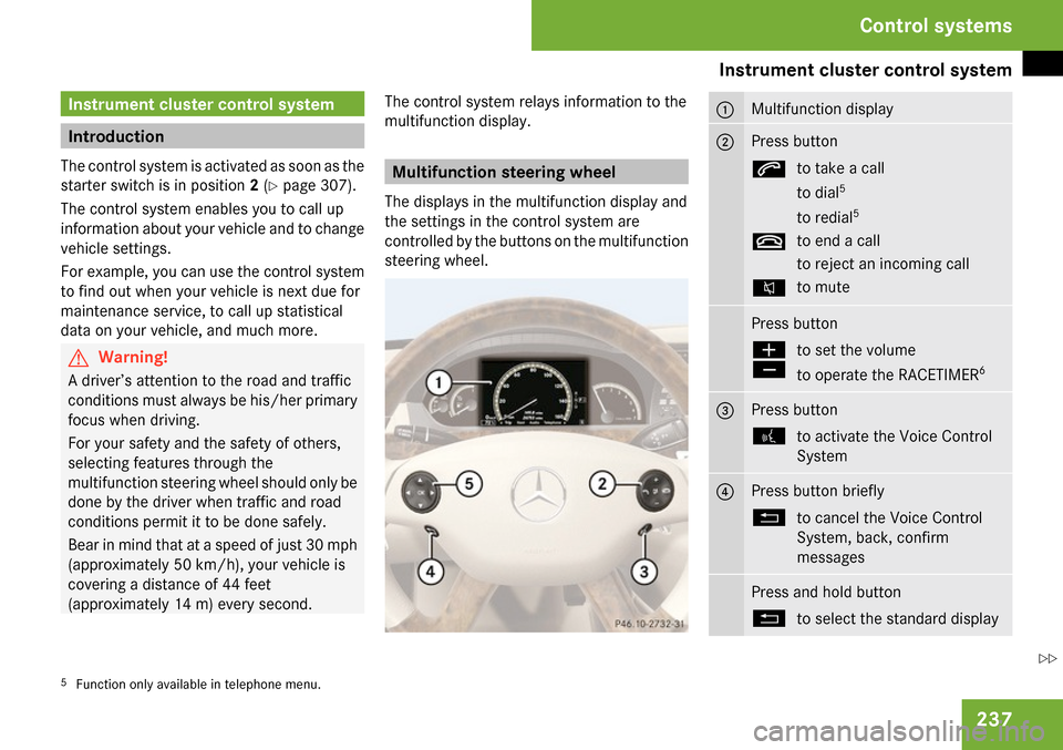 MERCEDES-BENZ S65AMG 2009 W221 Owners Manual 