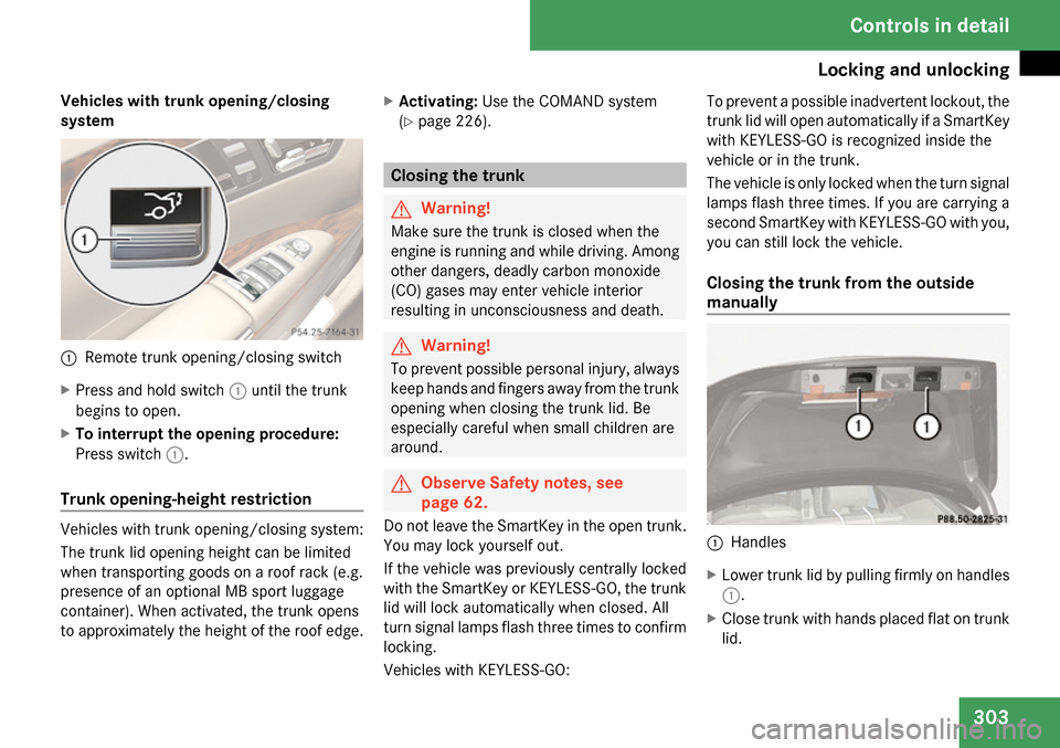 MERCEDES-BENZ S65AMG 2009 W221 Owners Manual 