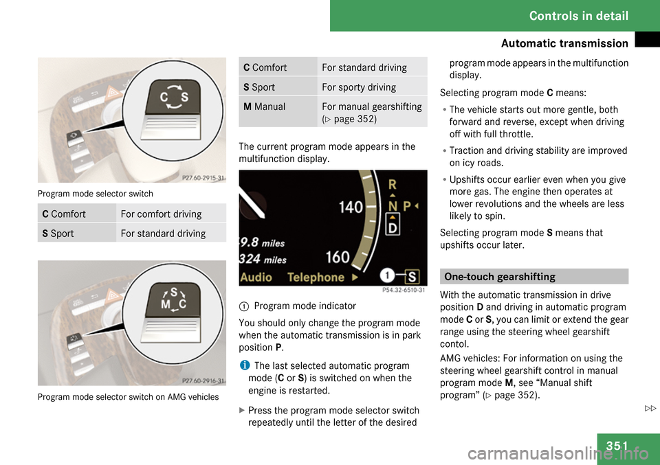 MERCEDES-BENZ S65AMG 2009 W221 Owners Manual 