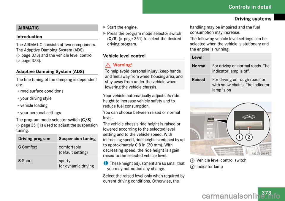 MERCEDES-BENZ S65AMG 2009 W221 Owners Manual 