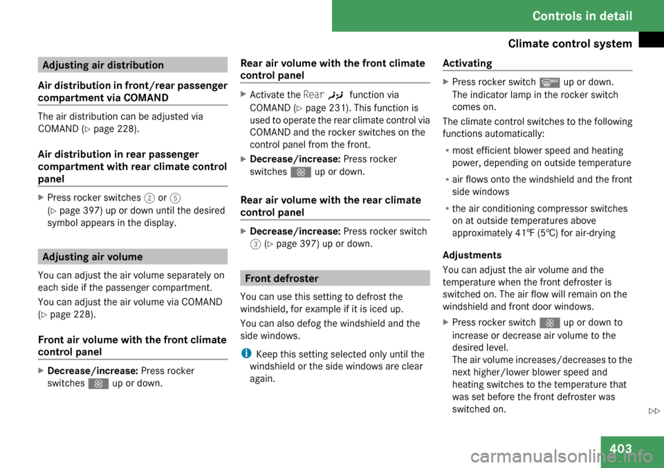 MERCEDES-BENZ S65AMG 2009 W221 Owners Manual 