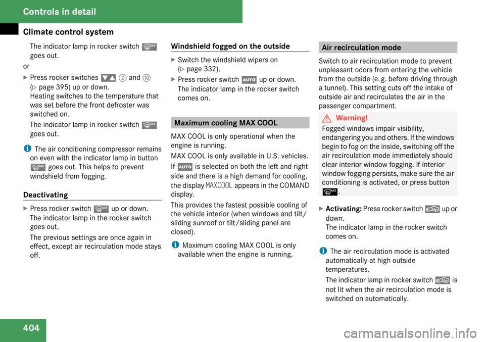 MERCEDES-BENZ S65AMG 2009 W221 Owners Manual 