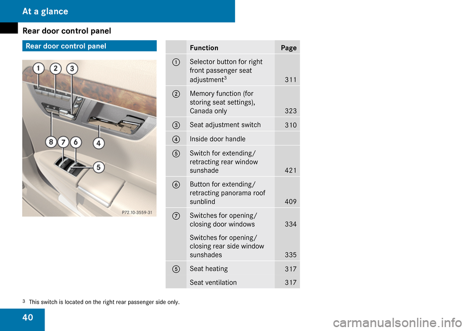MERCEDES-BENZ S65AMG 2009 W221 Owners Manual 