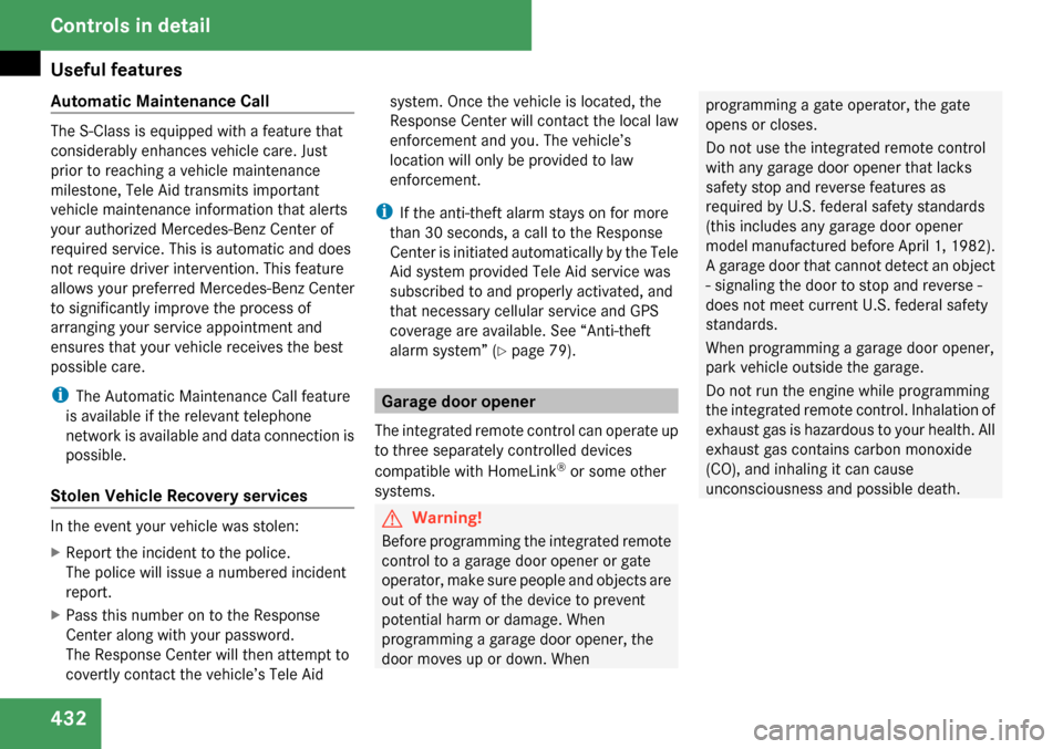 MERCEDES-BENZ S65AMG 2009 W221 Owners Manual 