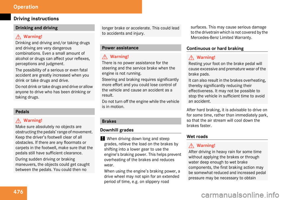 MERCEDES-BENZ S65AMG 2009 W221 Owners Manual 
