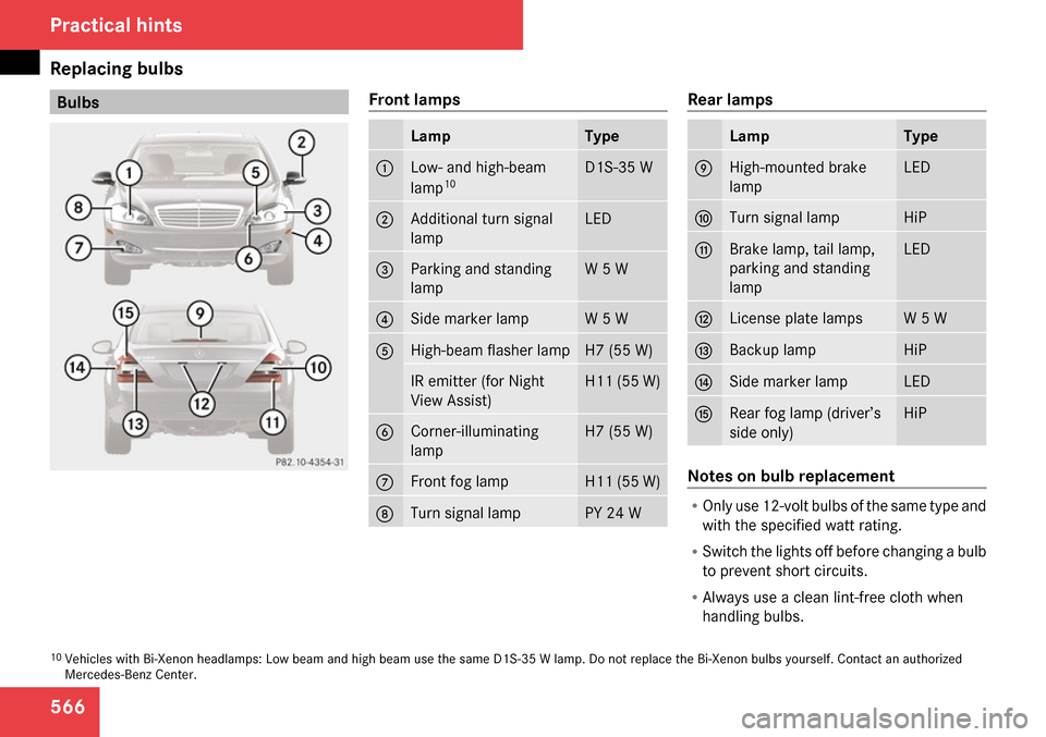 MERCEDES-BENZ S65AMG 2009 W221 Owners Manual 