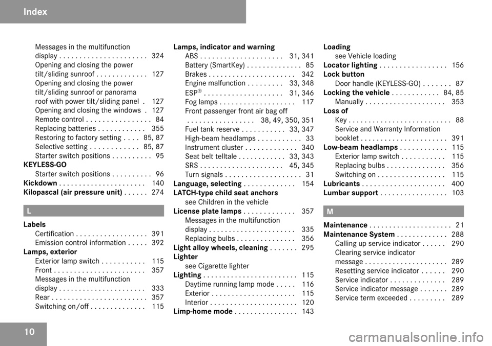 MERCEDES-BENZ R350 2009 W251 Owners Manual 