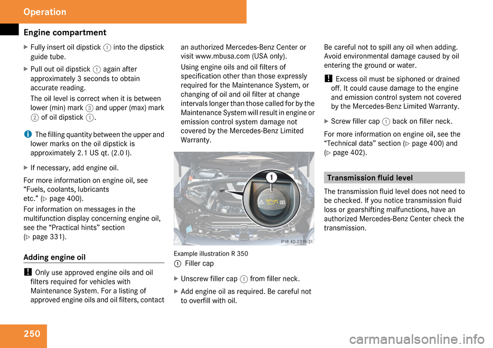 MERCEDES-BENZ R350 2009 W251 Owners Manual 