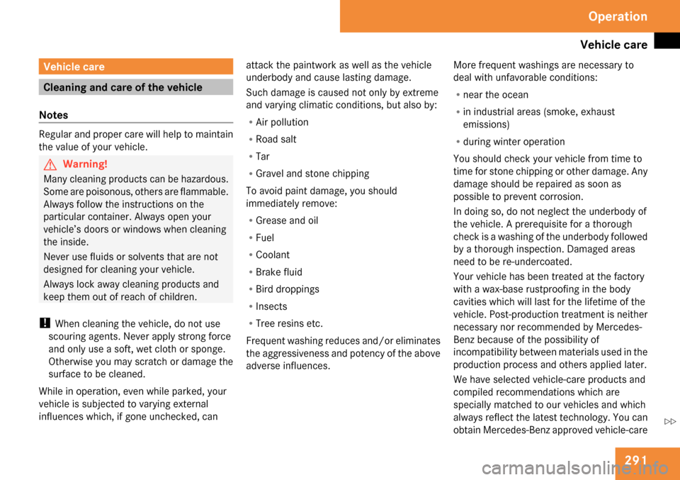 MERCEDES-BENZ R350 2009 W251 Owners Manual 