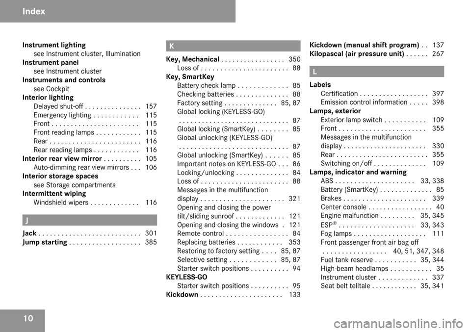 MERCEDES-BENZ ML320 2009 W164 Owners Manual 
