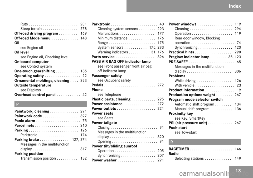 MERCEDES-BENZ ML320 2009 W164 Owners Manual 