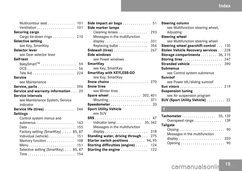 MERCEDES-BENZ ML320 2009 W164 Owners Manual 