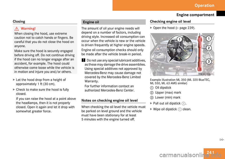 MERCEDES-BENZ ML63AMG 2009 W164 Owners Manual 