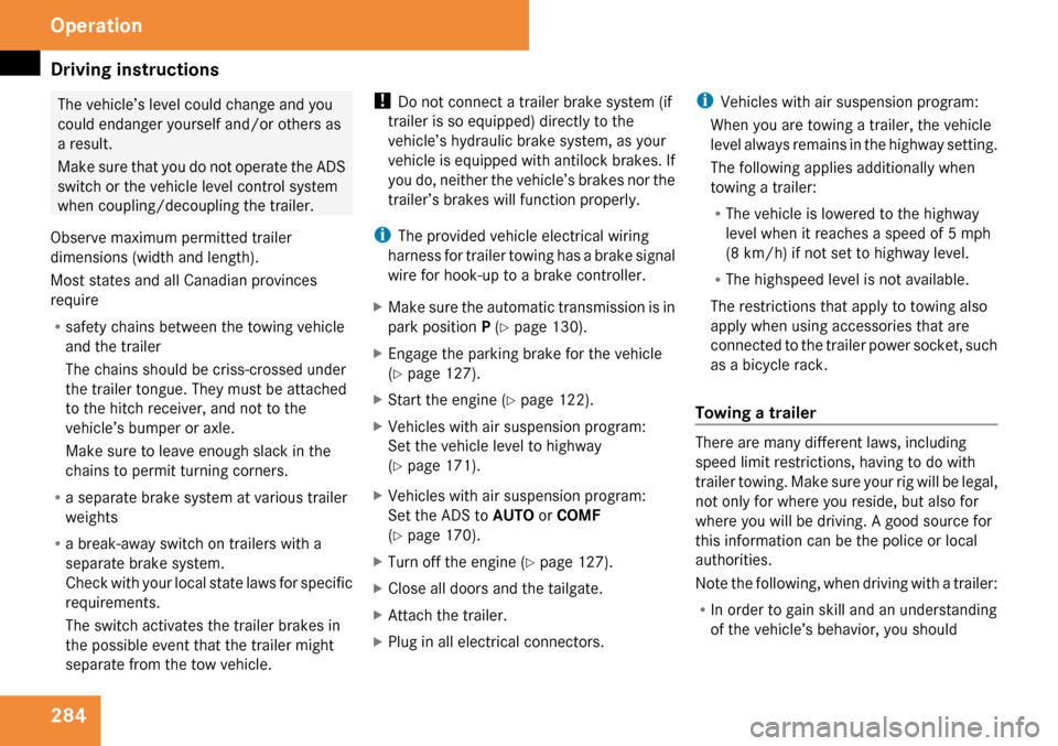 MERCEDES-BENZ ML63AMG 2009 W164 Owners Manual 