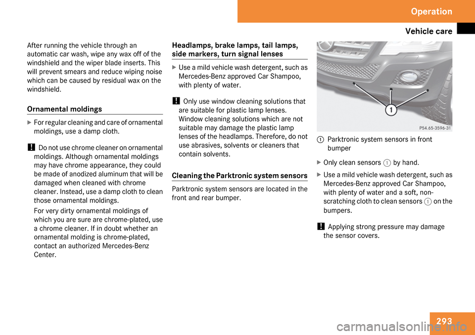 MERCEDES-BENZ ML63AMG 2009 W164 Owners Manual 