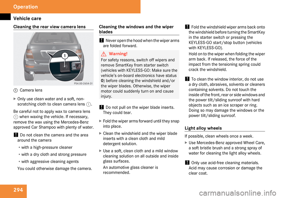 MERCEDES-BENZ ML63AMG 2009 W164 Owners Manual 