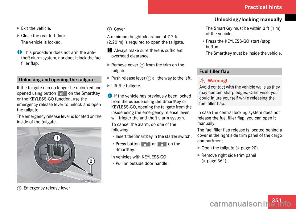 MERCEDES-BENZ ML63AMG 2009 W164 Owners Manual 