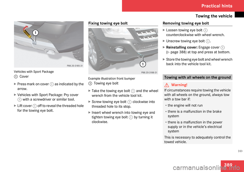 MERCEDES-BENZ ML63AMG 2009 W164 Owners Manual 