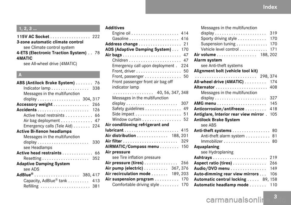 MERCEDES-BENZ ML320 2009 W164 Owners Manual 