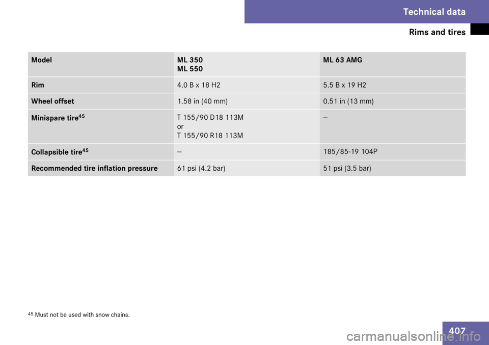 MERCEDES-BENZ ML63AMG 2009 W164 Owners Manual 