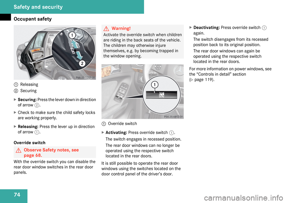 MERCEDES-BENZ ML320 2009 W164 Owners Manual 
