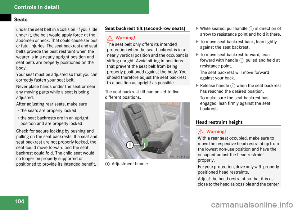 MERCEDES-BENZ GL320 2009 X164 Owners Manual 