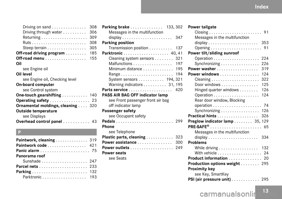 MERCEDES-BENZ GL320 2009 X164 Owners Manual 