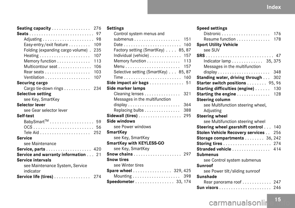 MERCEDES-BENZ GL320 2009 X164 Owners Manual 