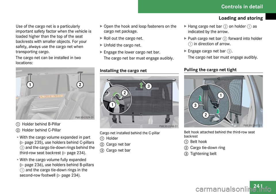 MERCEDES-BENZ GL320 2009 X164 Owners Manual 