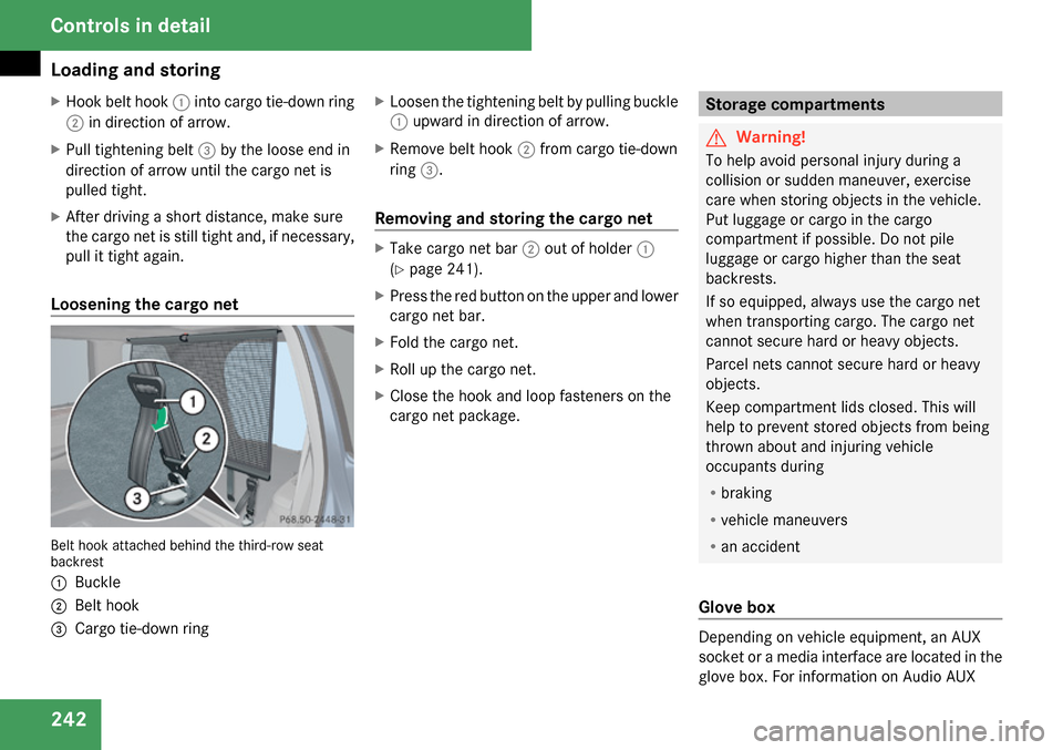 MERCEDES-BENZ GL320 2009 X164 Owners Manual 