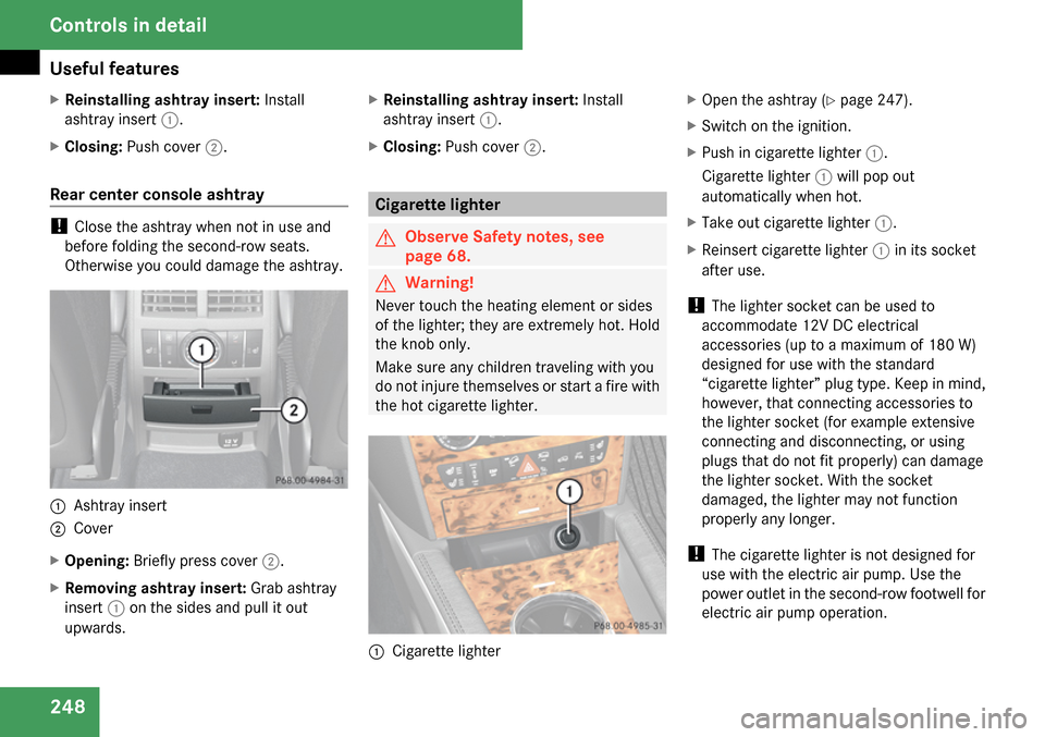 MERCEDES-BENZ GL320 2009 X164 Owners Manual 