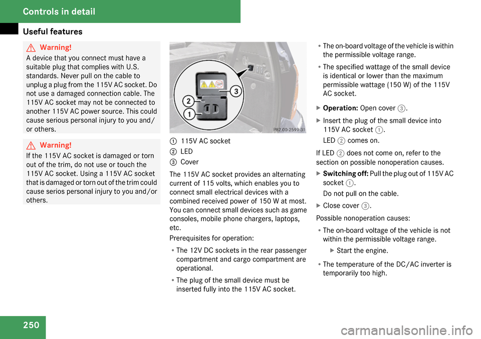 MERCEDES-BENZ GL320 2009 X164 Owners Manual 