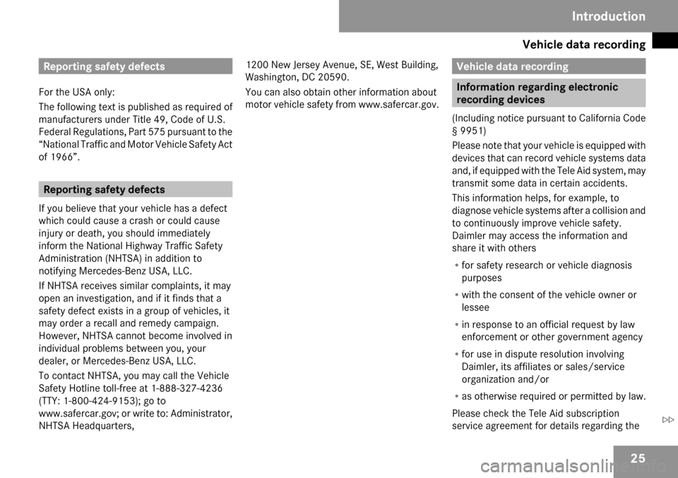 MERCEDES-BENZ GL320 2009 X164 Owners Manual 