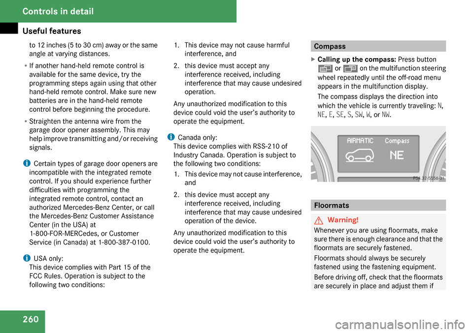 MERCEDES-BENZ GL320 2009 X164 Owners Manual 