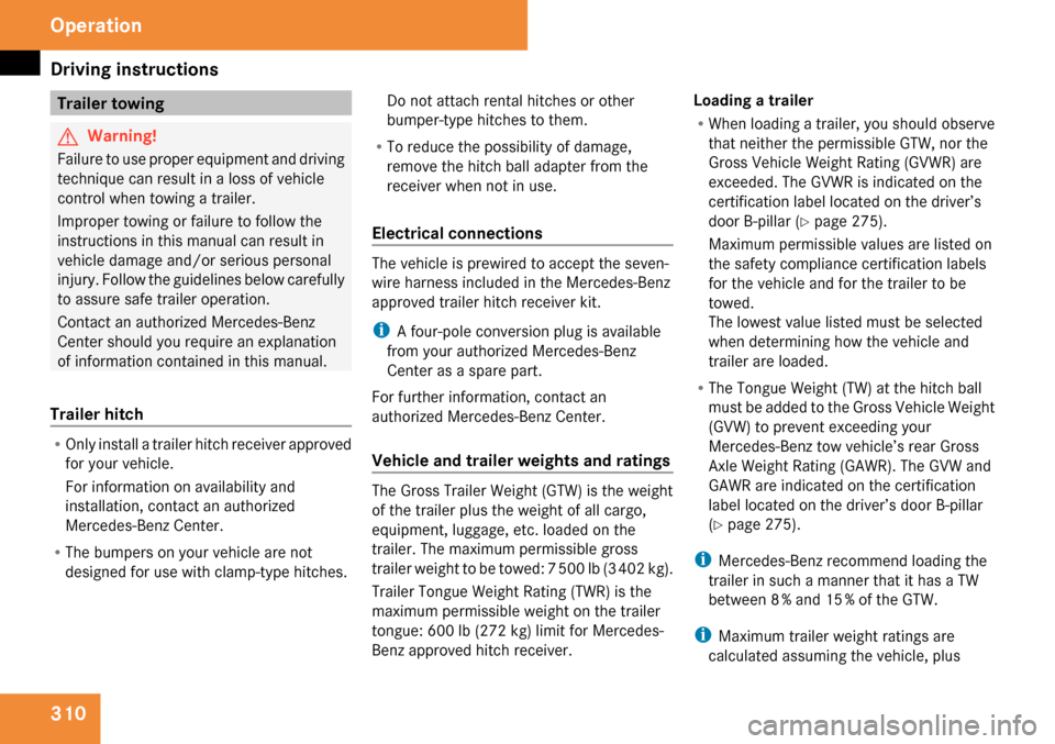 MERCEDES-BENZ GL320 2009 X164 Owners Manual 