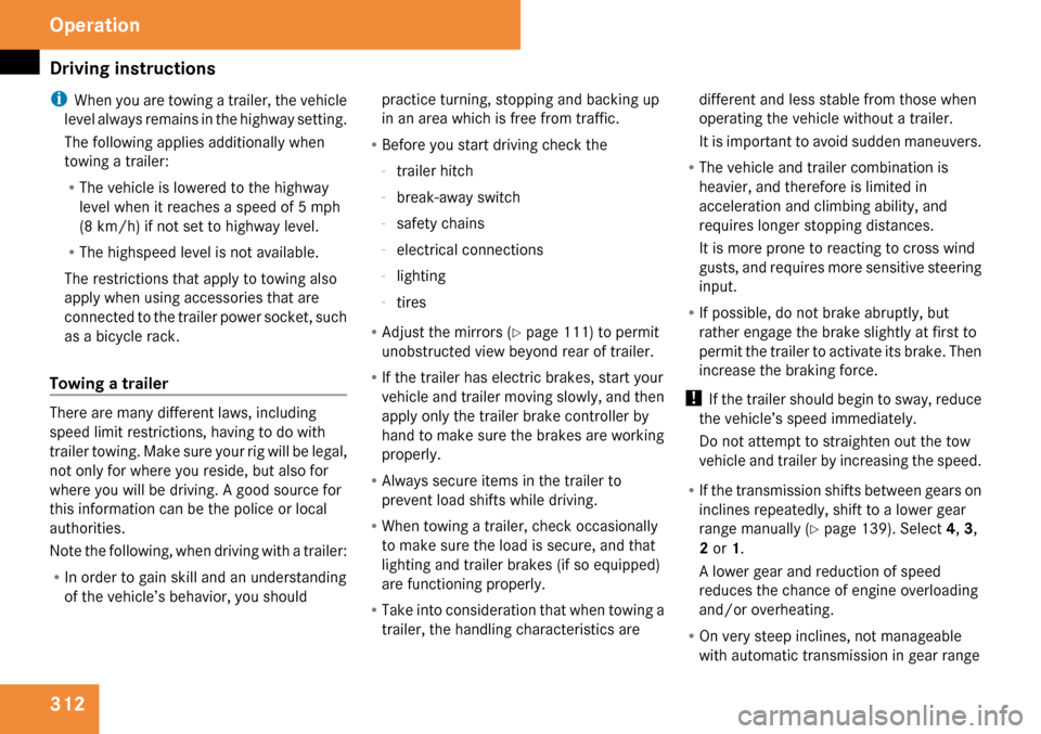 MERCEDES-BENZ GL320 2009 X164 Owners Manual 