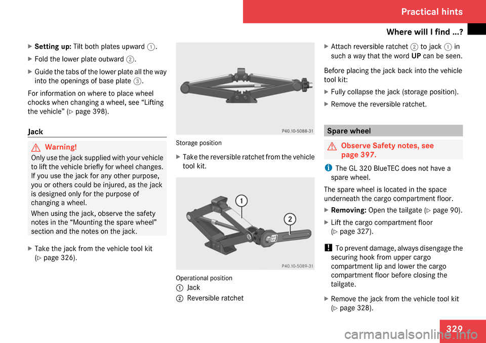 MERCEDES-BENZ GL320 2009 X164 Owners Manual 
