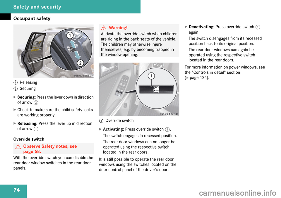MERCEDES-BENZ GL320 2009 X164 Owners Manual 