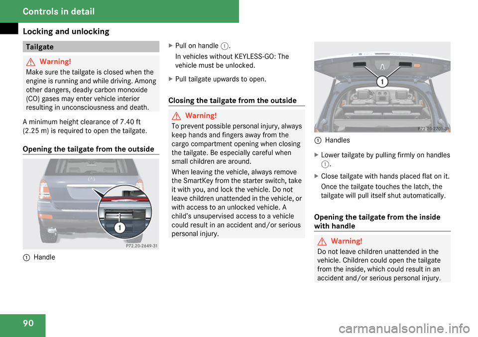 MERCEDES-BENZ GL320 2009 X164 Owners Manual 