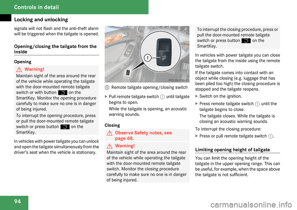 MERCEDES-BENZ GL320 2009 X164 Owners Manual 