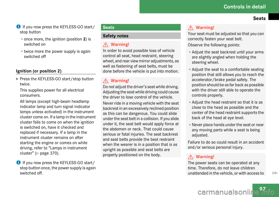 MERCEDES-BENZ GL320 2009 X164 Owners Manual 