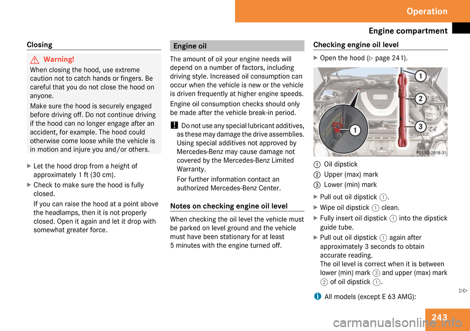 MERCEDES-BENZ E63AMG 2009 W211 Owners Manual 