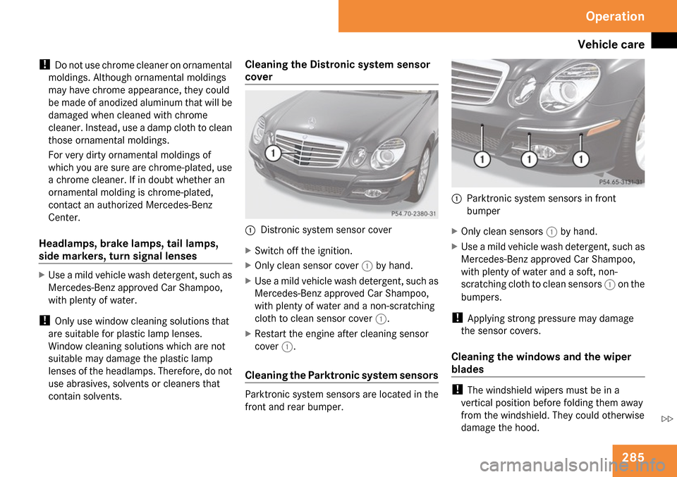 MERCEDES-BENZ E63AMG 2009 W211 Owners Manual 